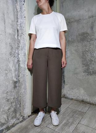 Кюлоты бермуды брюки штаны женские широкие свободные крой посадка7 фото