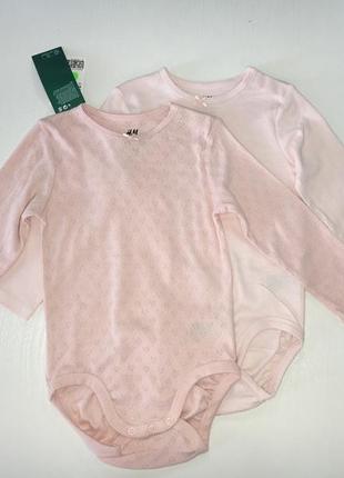 Бодіки h&m, комплект 2 шт