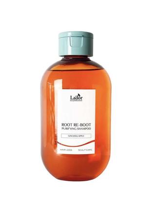 Шампунь для чувствительной кожи с имбирем и яблоком lador root re-boot purifying shampoo ginger &amp; apple 300 мл