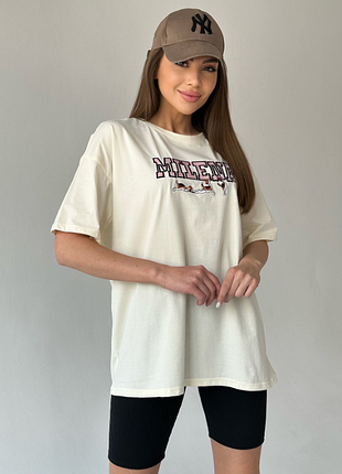 Молодежная свободная футболка с нашивками оверсайз 9 цветов