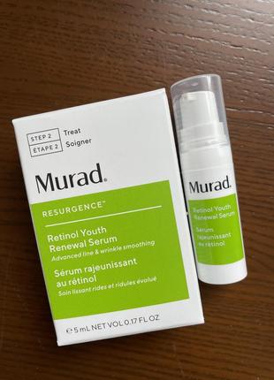 Омолоджувальна сироватка для обличчя з ретинолом murad retinol youth renewal serum