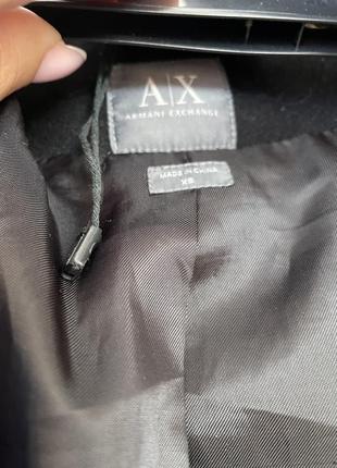 Armani exchange черное пальто шерсть женская s2 фото