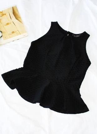 Черная блуза с баской miss selfridge