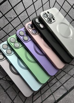 Матовий силіконовий чохол з magsafe для iphone 11 / 12 / 13 / 14 / 15 pro max