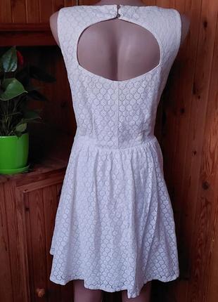 Белое ажурное платье р м