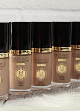 Тональний крем max factor facefinity all day flawless 3in1 foundation spf201 фото