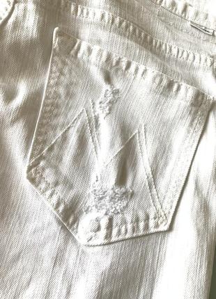 Укороченные белые джинсы mother, usa, оригинал, xs, s5 фото