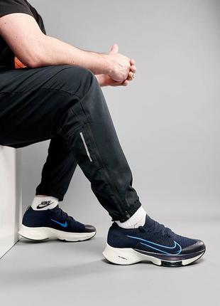 Мужские кроссовки nike air zoom tempo next% dark blue, логоловая обувь, кроссовки7 фото