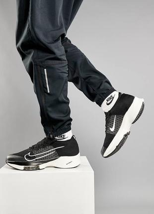 Мужские кроссовки nike air zoom tempo next% black white, лодочная обувь, кроссовки