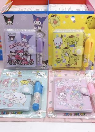 Мини блокнот с ручкой подарочный вариант аниме кавайный cinnamoroll