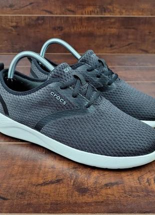 Кроссовки Water crocs men’s literide™ mesh hey черные с белым, тканевые