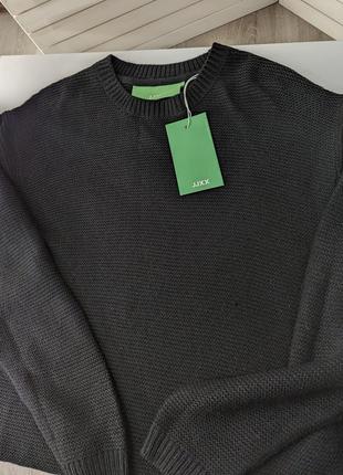 Легкий черный вязаный свитер на весну от jjxx4 фото