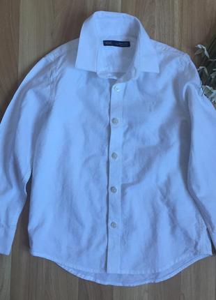Фирменная рубашка next малышу 5 лет состояние новой.
