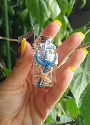 Колба морская с якорем и песком, сувенир, декор