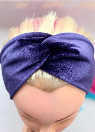 Повязка на голову, чалма велюровая