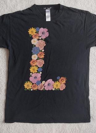 Футболка love label принт цветы