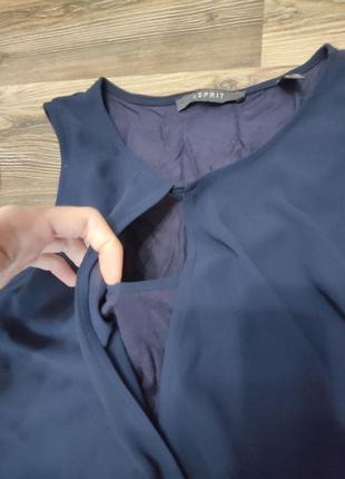 Синя сетка блузка короткий рукав2 фото