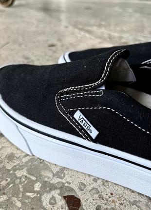 Vans чорні класичні сліпони венс чоловічі жіночі унісекс кеди мужские женские слипоны кеды черные весна лето8 фото