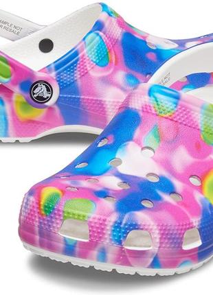 Crocs classic tie dye clogs
 сабо жіночі крокс, оригінал.