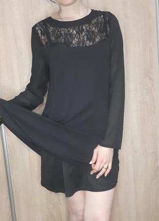 Черное свободное платье6 фото