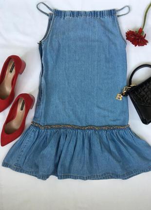 Летнее платье сарафан из джинса 3