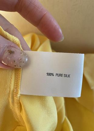 💯 % шовк вінтаж сонячна красива шовкова блузка2 фото