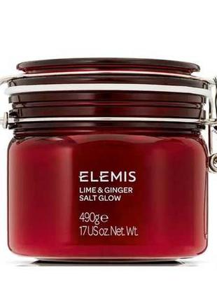 Соляний пілінг для тіла "лайм-імбир" elemis exotic lime & ginger salt glow 490 gr1 фото