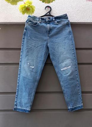 Джинсы mom женские голубые