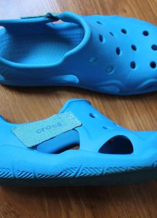 Аквашузи сабо босоніжки ризинові crocs j2  (33-34) kids swiftwater wave shoe