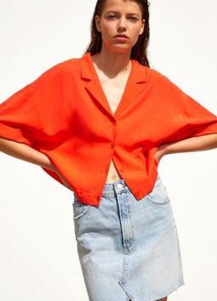 Укороченный топ zara со складками