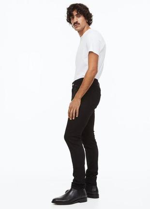 Черные джинсы скинни 30 размер h&amp;m skinny fit9 фото