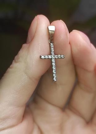 Подвеска серебро с золотыми вставками2 фото