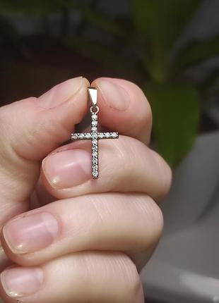 Подвеска серебро с золотыми вставками3 фото