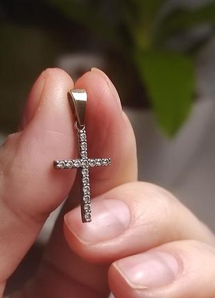 Подвеска серебро с золотыми вставками