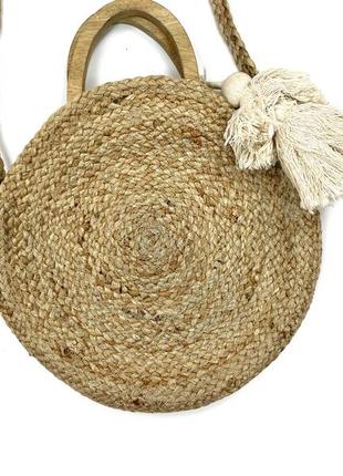 Zara сумка плетена джгутова через плече кругла3 фото