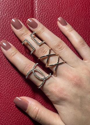 Кольцо под золото набор с камнями