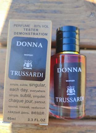 Парфюм стойкий,парфюмированная вода trusardi dona tester lux, женский, 60 мл4 фото