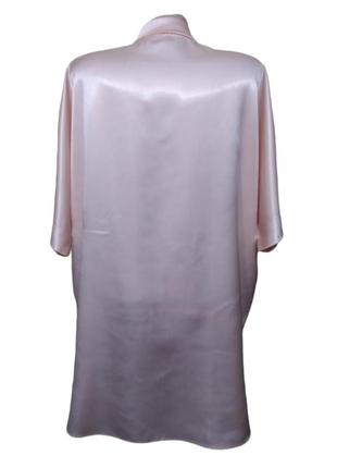 St. michael, ночная рубашка с вышивкой, атласная.4 фото