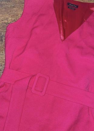 Сукня з поясом фуксія massimo dutti ярко-розовое платье с вырезом платье с распоркой платье футляр2 фото