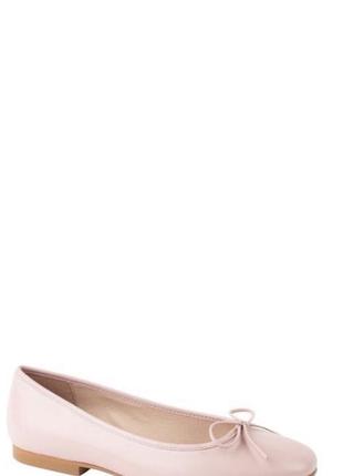 Нежно-розовые балетки из натуральной кожи кожаные туфли на низком ходу пудровые балетки италия venezia