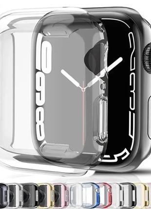 Чехол (силиконовый бампер) для apple watch se 40mm screen protector silicone bumper