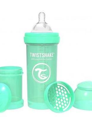 Бутылочка для кормления twistshake антиколиковая 260 мл, мятная (69865)2 фото