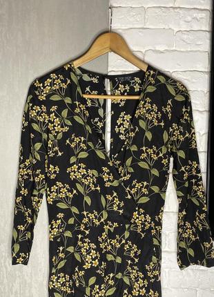 Комбинезон брючный комбез в цветочный принт topshop, s3 фото
