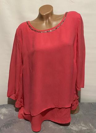 Блузка с накидкой, два в одном, большой размер 54-56 (№85)