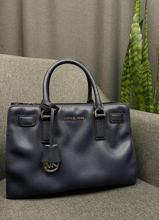 Оригінальна шкіряна сумка  michael kors dillon saffiano leather tote1 фото