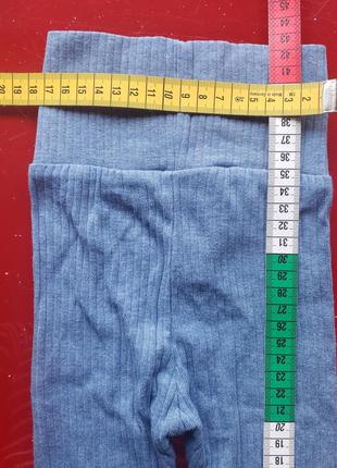 H&amp;m штанці лосини повзунки блакитні новонародженому малюкові 0-3-4м хлопчику9 фото