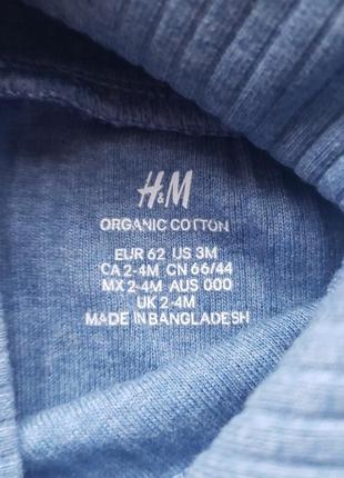 H&amp;m штанці лосини повзунки блакитні новонародженому малюкові 0-3-4м хлопчику7 фото