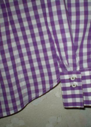 Жіноча рубашка в клітинку alpin de luxe m 46р., бавовна5 фото