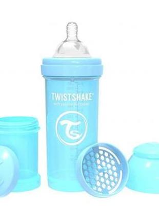 Пляшка для годування twistshake антиколькова 260 мл, світло-блакитна (69864)2 фото