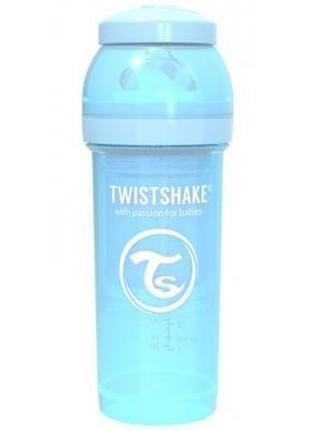 Бутылочка для кормления twistshake антиколиковая 260 мл, светло-голубая (69864)